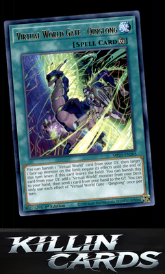 1st Edition Virtual World Gate - Qinglong MP21-EN205 YuGiOh Rare 2021 Tin of Anc
