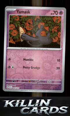 Reverse Holofoil Yamask 082/191 Pokemon Common SV08: Surging Sparks Card NM
