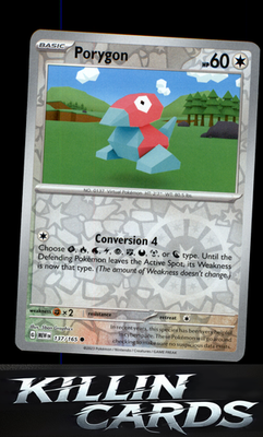 Reverse Holofoil Porygon 137/165 Pokemon Common SV: Scarlet & Violet 151 Card NM