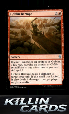 Goblin Barrage 128 Magic U Dominaria Card NM