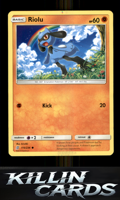 Riolu (115) 115/236 Pokemon Common SM - Unified Minds Card NM