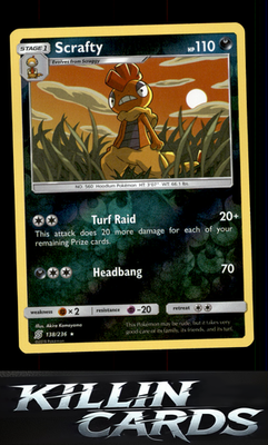 Reverse Holofoil Scrafty 138/236 Pokemon Rare SM - Unified Minds Card NM