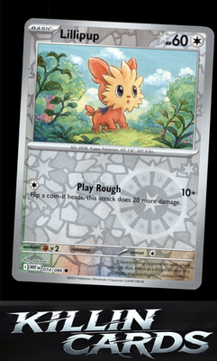 Reverse Holofoil Lillipup 074/086 Pokemon Common SV: White Flare Card NM