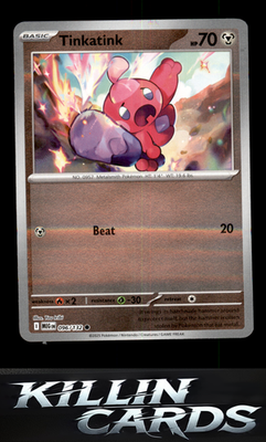 Reverse Holofoil Tinkatink 096/132 Pokemon Common ME01: Mega Evolution Card NM