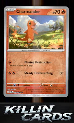 Reverse Holofoil Charmander - 007/091 007/091 Pokemon Common SV: Paldean Fates C