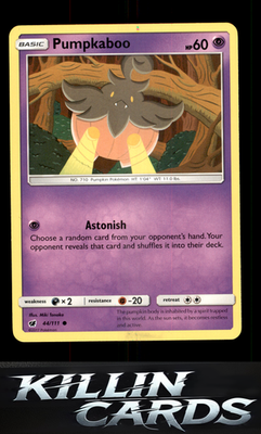 Pumpkaboo 44/111 Pokemon Common SM - Crimson Invasion Card NM
