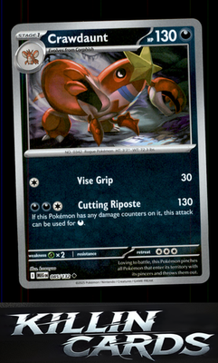 Reverse Holofoil Crawdaunt 085/132 Pokemon Uncommon ME01: Mega Evolution Card NM