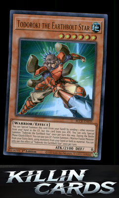 1st Edition Todoroki the Earthbolt Star BLCR-EN035 YuGiOh Ultra Rare Battles of