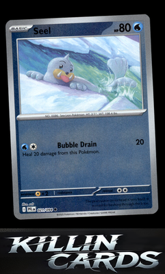 Reverse Holofoil Seel 021/094 Pokemon Common ME02: Phantasmal Flames Card NM