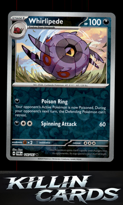 Reverse Holofoil Whirlipede 116/167 Pokemon Common SV06: Twilight Masquerade Car