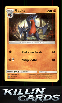 Gabite 113/236 Pokemon Uncommon SM - Unified Minds Card NM