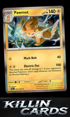 Pawmot 076/193 Pokemon Rare SV02: Paldea Evolved Card NM