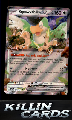 Squawkabilly ex - 075/091 075/091 Pokemon Double Rare SV: Paldean Fates Card NM