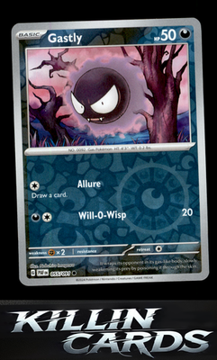 Reverse Holofoil Gastly 055/091 Pokemon Common SV: Paldean Fates Card NM