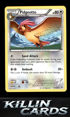 Pidgeotto 76/106 Pokemon Uncommon XY - Flashfire Card NM