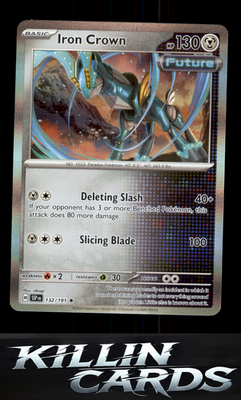 Iron Crown 132/191 Pokemon Rare SV08: Surging Sparks Card NM