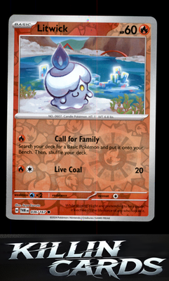 Reverse Holofoil Litwick 036/167 Pokemon Common SV06: Twilight Masquerade Card N