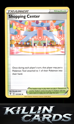 Shopping Center 157/203 Pokemon Uncommon SWSH07: Evolving Skies Card NM