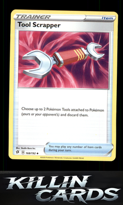 Tool Scrapper 168/192 Pokemon Uncommon SWSH02: Rebel Clash Card NM