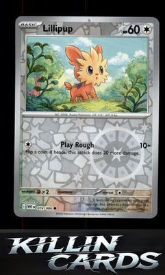 Reverse Holofoil Lillipup 074/086 Pokemon Common SV: White Flare Card NM