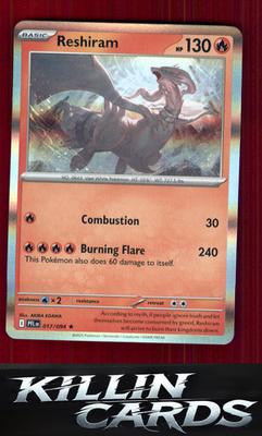 Reshiram 017/094 Pokemon Rare ME02: Phantasmal Flames Card NM