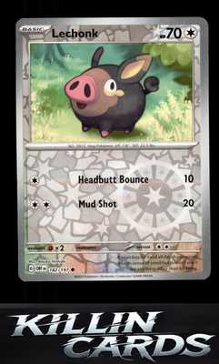 Reverse Holofoil Lechonk - 182/197 182/197 Pokemon Common SV03: Obsidian Flames