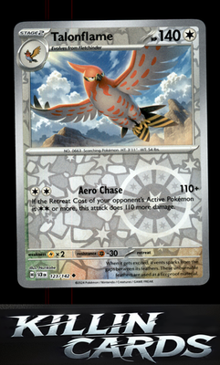 Reverse Holofoil Talonflame 123/142 Pokemon Uncommon SV07: Stellar Crown Card NM