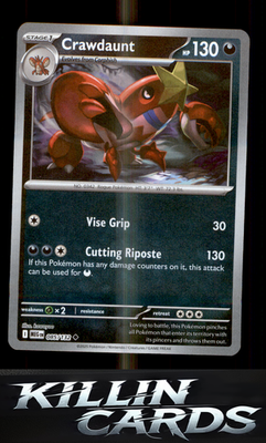 Reverse Holofoil Crawdaunt 085/132 Pokemon Uncommon ME01: Mega Evolution Card NM