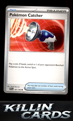 Pokemon Catcher 187/198 Pokemon Common SV01: Scarlet & Violet Base Set Card NM