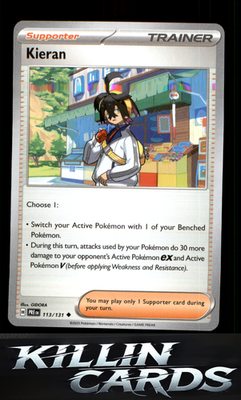 Kieran - 113/131 113/131 Pokemon Uncommon SV: Prismatic Evolutions Card NM