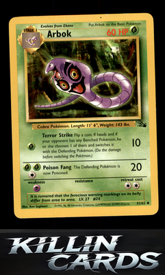 Arbok 31/62 Pokemon Uncommon Fossil Card LP