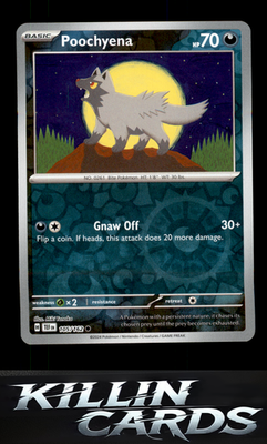 Reverse Holofoil Poochyena 105/162 Pokemon Common SV05: Temporal Forces Card NM