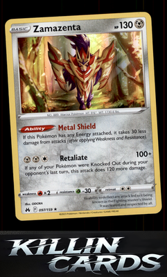 Zamazenta 097/159 Pokemon Holo Rare SWSH: Crown Zenith Card NM