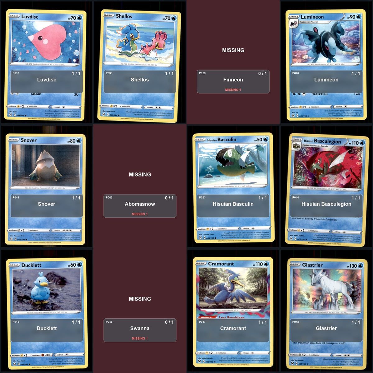 Pokemon TCG SWSH11: Lost Origin C/UC/R Standard Set 140 Cards