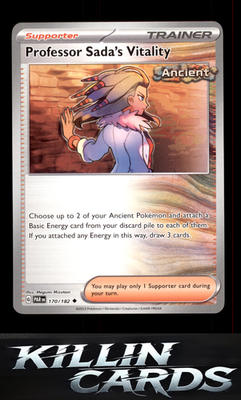 Professor Sada's Vitality 170/182 Pokemon Uncommon SV04: Paradox Rift Card NM