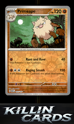 Reverse Holofoil Primeape 057/165 Pokemon Uncommon SV: Scarlet & Violet 151 Card