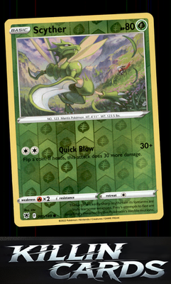 Reverse Holofoil Scyther (005) 005/189 Pokemon Common SWSH10: Astral Radiance Ca