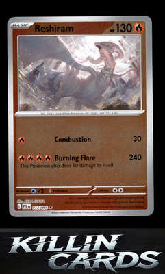 Reverse Holofoil Reshiram 017/094 Pokemon Rare ME02: Phantasmal Flames Card NM
