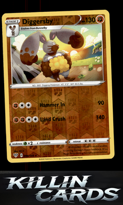 Reverse Holofoil Diggersby 096/189 Pokemon Rare SWSH03: Darkness Ablaze Card NM