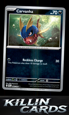 Reverse Holofoil Carvanha 060/094 Pokemon Common ME02: Phantasmal Flames Card NM