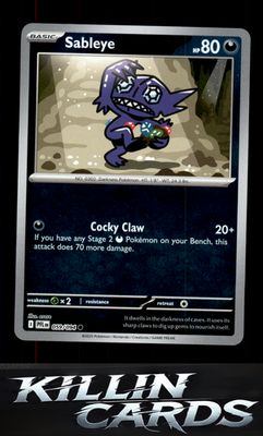 Reverse Holofoil Sableye 059/094 Pokemon Common ME02: Phantasmal Flames Card NM