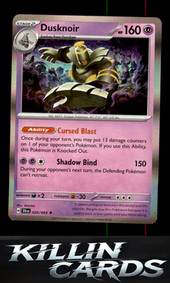 Dusknoir - 020/064 020/064 Pokemon Rare SV: Shrouded Fable Card NM