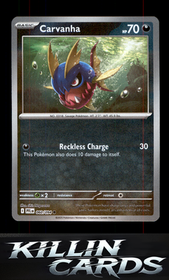 Reverse Holofoil Carvanha 060/094 Pokemon Common ME02: Phantasmal Flames Card NM