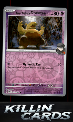 Reverse Holofoil Team Rocket's Drowzee 079/182 Pokemon Common SV10: Destined Riv