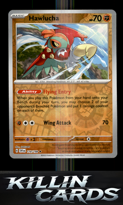 Reverse Holofoil Hawlucha 118/198 Pokemon Rare SV01: Scarlet & Violet Base Set C
