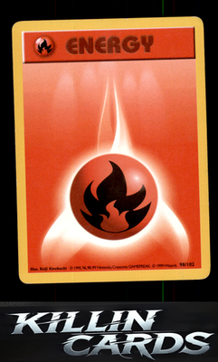 Fire Energy 098/102 Pokemon Common Base Set (Shadowless) Card LP