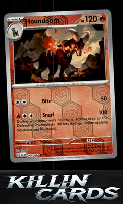 Reverse Holofoil Houndoom - 008/064 008/064 Pokemon Common SV: Shrouded Fable Ca