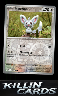 Reverse Holofoil Minccino - 136/162 136/162 Pokemon Common SV05: Temporal Forces
