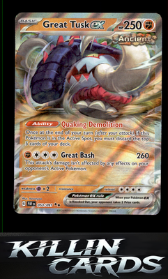 Great Tusk ex 053/091 Pokemon Double Rare SV: Paldean Fates Card NM