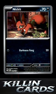 Reverse Holofoil Nickit 089/132 Pokemon Common ME01: Mega Evolution Card NM